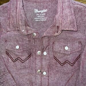 Wrangler Maroon Western Shirt